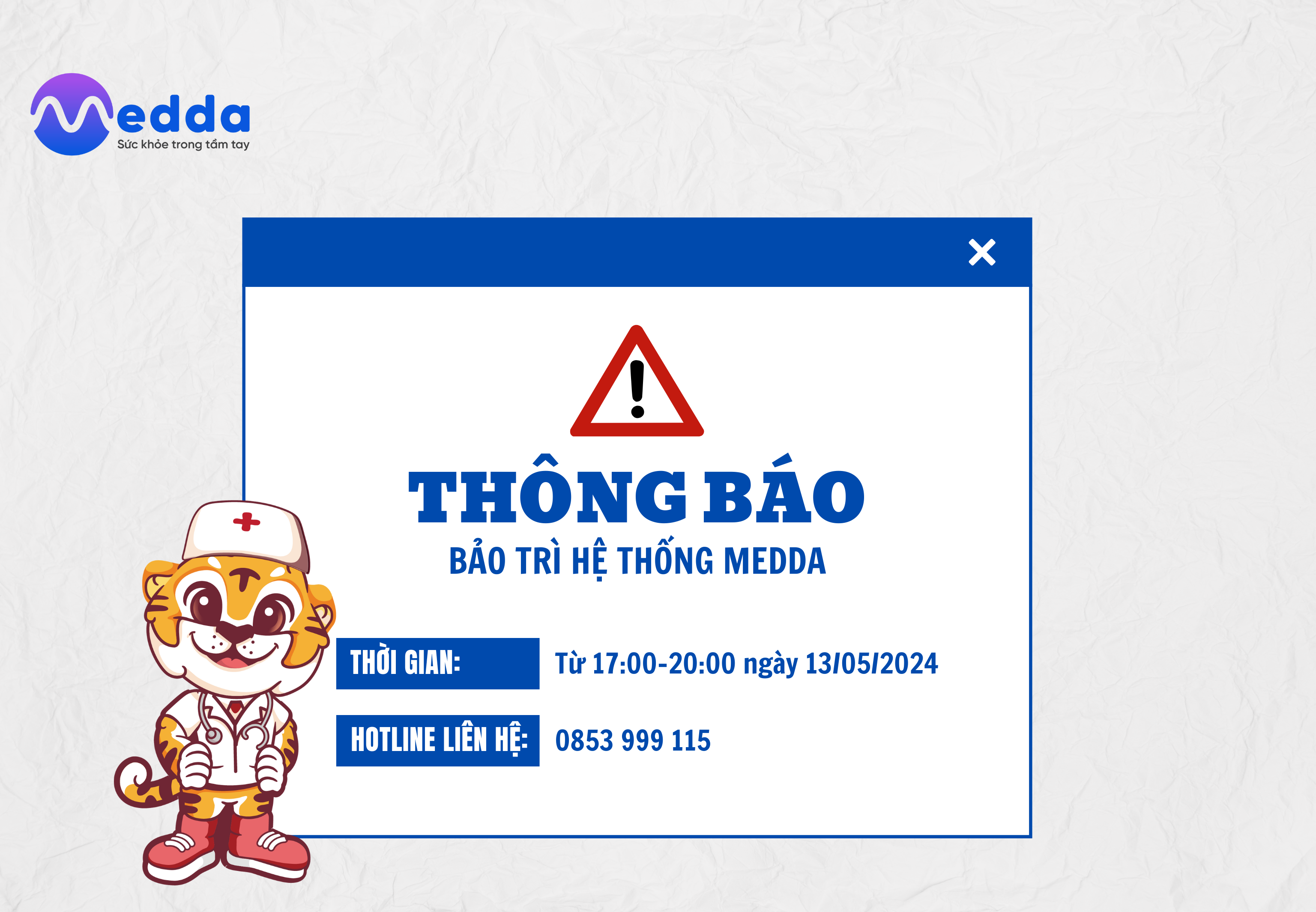 Thông báo bảo trì hệ thống!